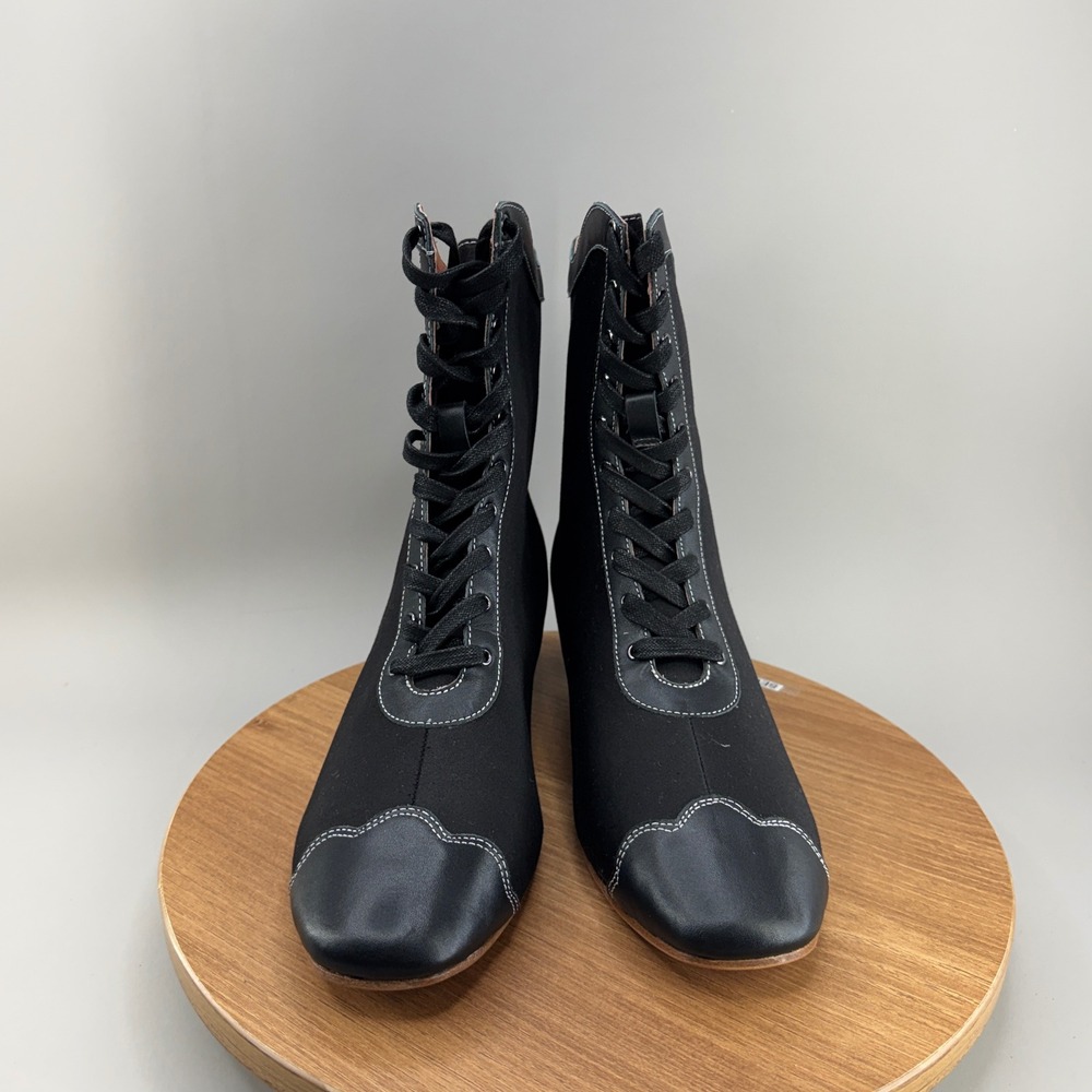 American Duchess Balmorals Victorian Lace Up Boots Size 9 Black Edwardian - Picture 3 of 12